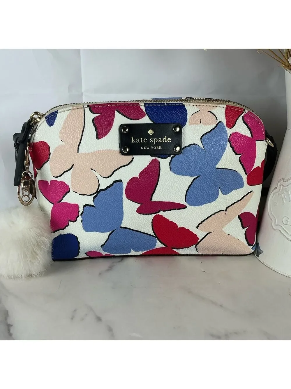 Kate Spade New York Wellesley Festive Butterflies Multi‎ Crossbody Small Bag
